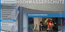Website Howatec Hochwasserschutz