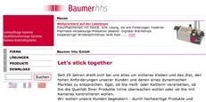 Website Baumer hhs